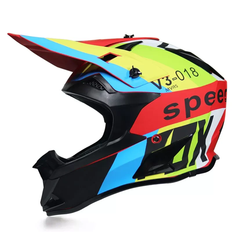 

3 Gifts Graffiti Cartoon Racing Off-Road Motorcycle Men Helmet DOT Women Motocross Motorbike Moto Casco Vintage