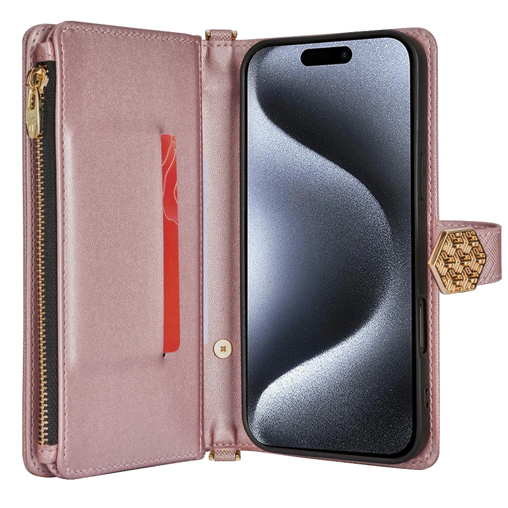 Мульти-чехол-кошелек на молнии для Motorola Moto E40 E32 E30 E22 E20 E13 кожаная сумка-мессенджер