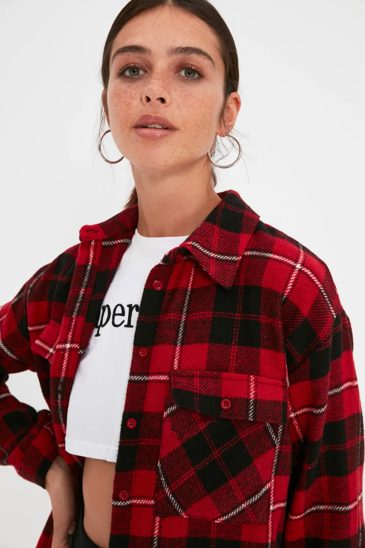 

Trendyol Plaid Shirt TWOAW22GO0638