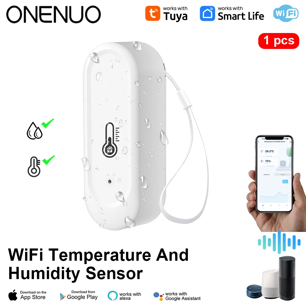 

Термогигрометр ONENUO Zigbee/WiFi IP65