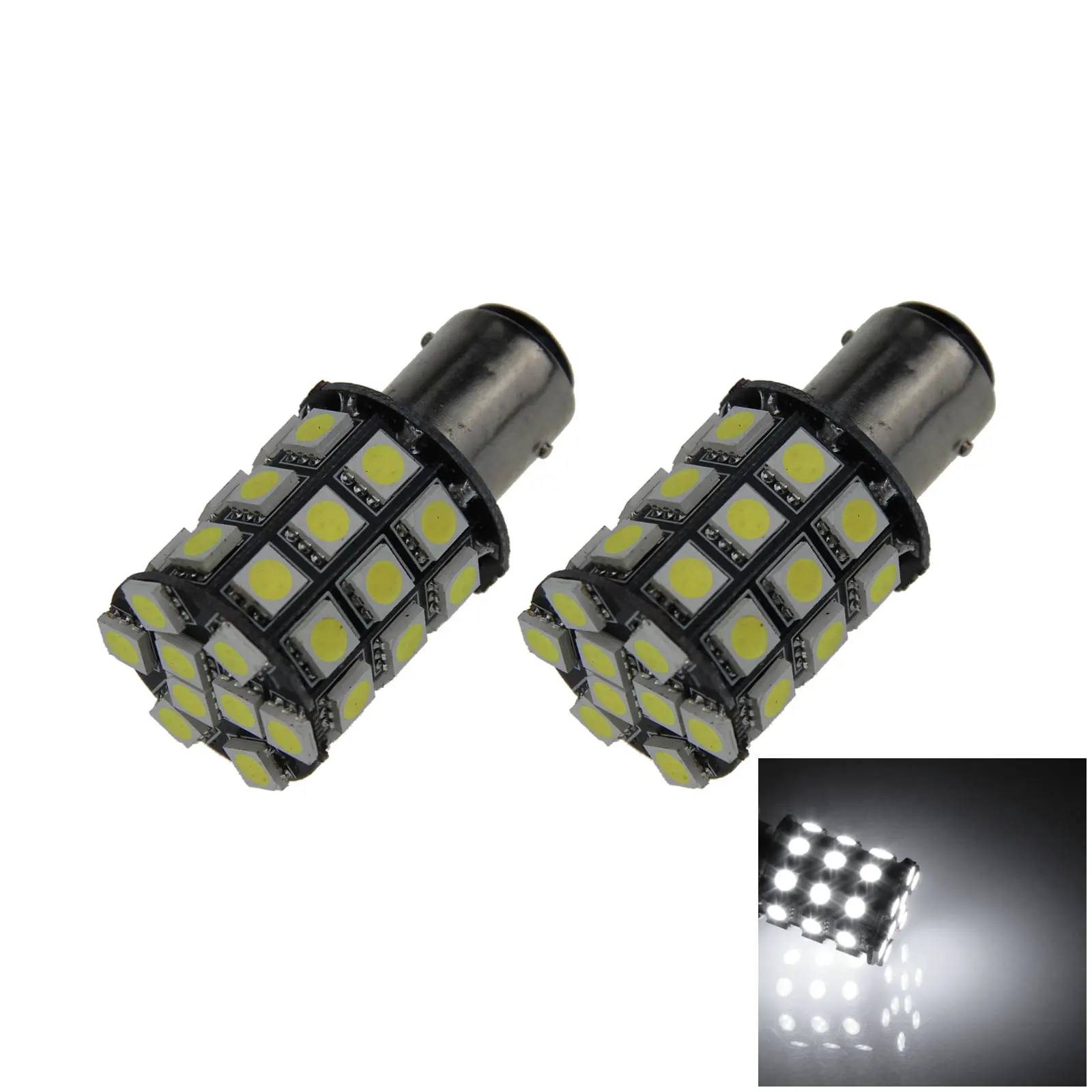 2x белые автоматические 1157 тормозные лампы индикаторы фонари 5050 SMD 2057 P21/5 Вт