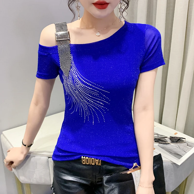 Новое поступление весны 2022 женская футболка модные сексуальные сетчатые топы с