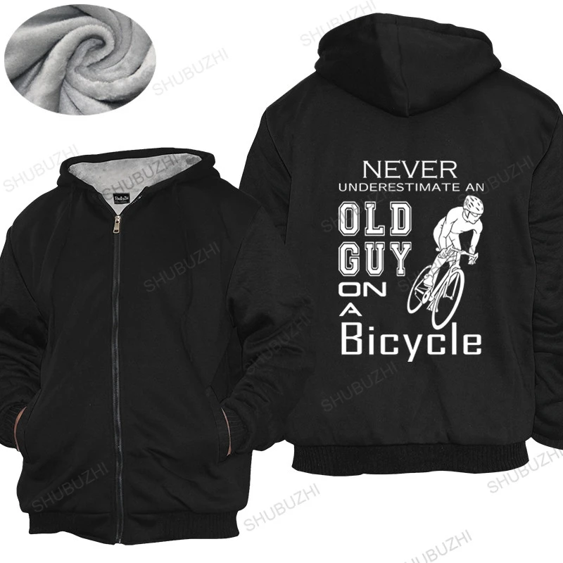 

mens brand warm coat male gift tops 6tn Mens Never Underestimate An Old Guy On A Bicycle Loose tops for him winter jacket