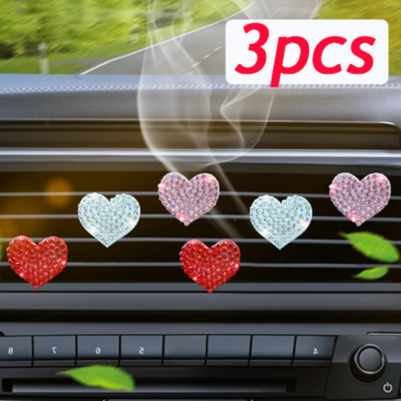 

Car Air Outlet Decorative Aromatherapy Accessories, Love Heart Car Perfume Clips Exquisite Decoration Cute Accessories