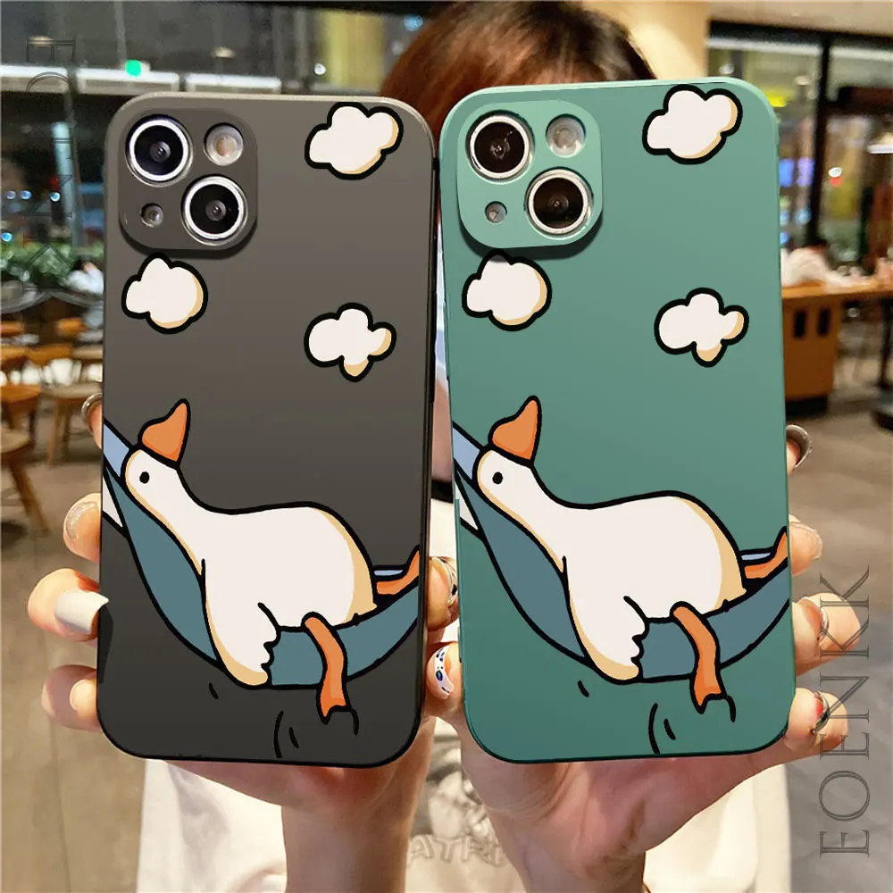 Минималистичный мультяшный чехол с изображением утки для телефона Xiaomi Redmi Note 8 9 10