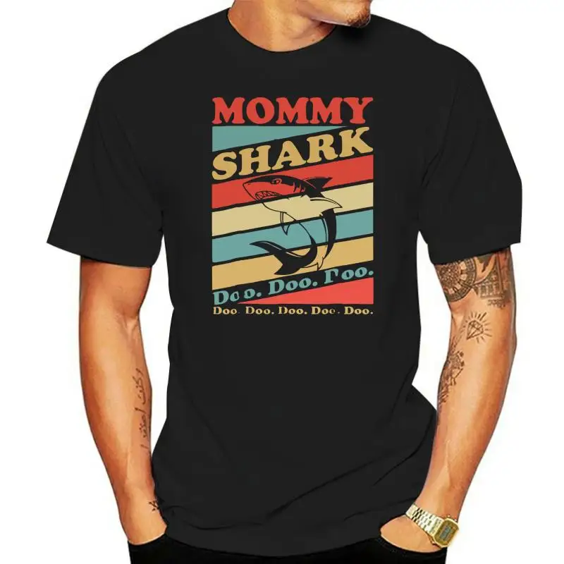 

Men T Shirt Retro Vintage Mommy Shark Doo Doo Doo Version2 Women t-shirt