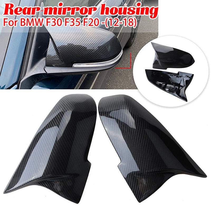 

Чехол для зеркала заднего вида из натурального углеродного волокна в форме гудка чехол для зеркала подходит для BMW F20 F30 F34 F35 X1 E84 2014-2017 автомобильные аксессуары