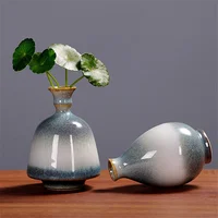 Ceramic European Modern Vase Porcelain Kiln Change Hydroponics Plants Container Office Ornaments Home Decoration Furnishings