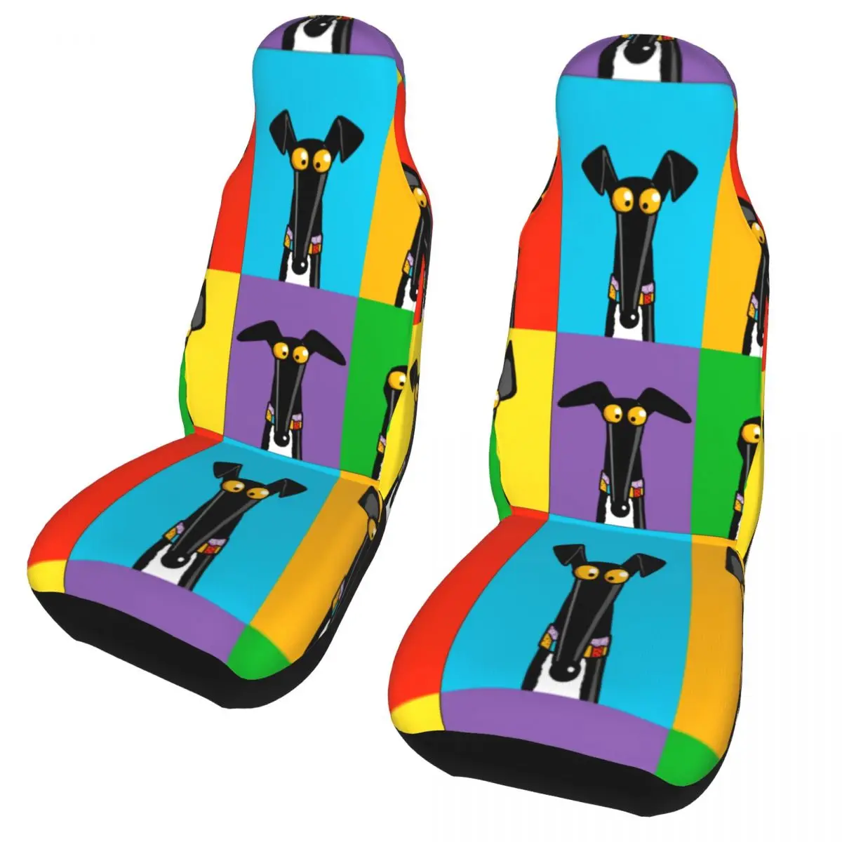 

Greyhound Semaphore Universal Car Seat Cover for most cars For SUV Dog Animal Car Seat Mat Polyester Car Accessories