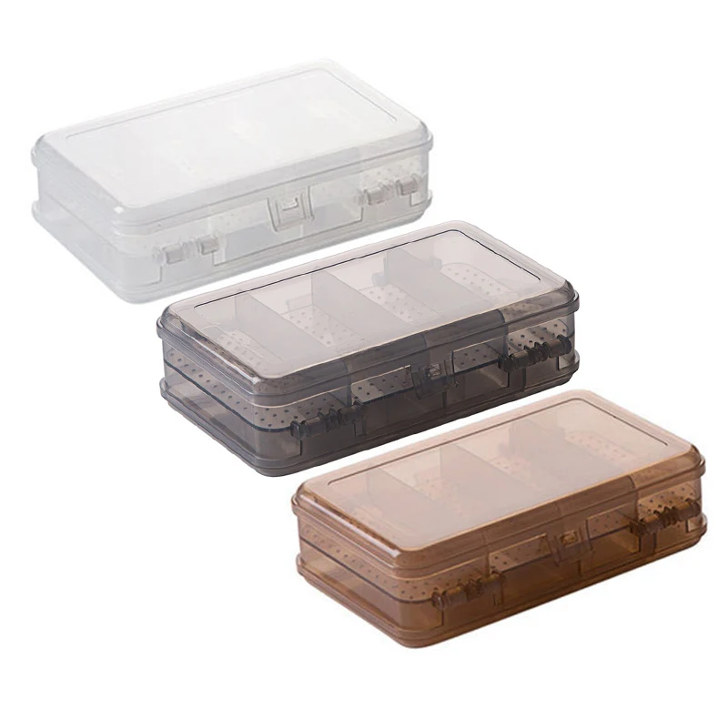 

10 grids Double-sided Box Organizer Practical Adjustable Compartment Jewelry Storage Box Display Case Earring Bead Screw
