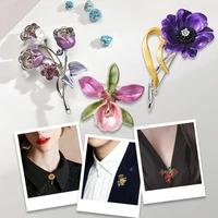 1pc fashion suit pin jewelry gift alloy brooches cardigan clip flower shape women accessories