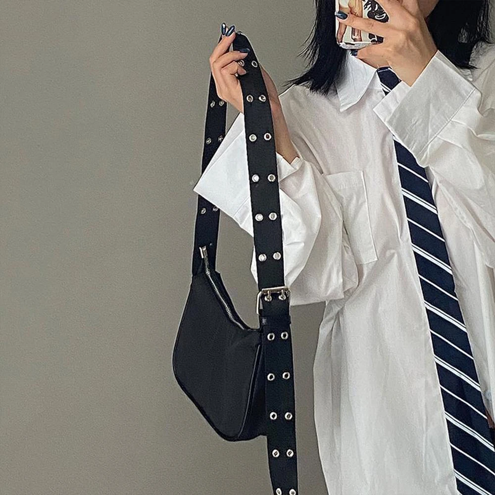 Модные сумки через плечо с двубортным регулируемым ремешком женская сумка