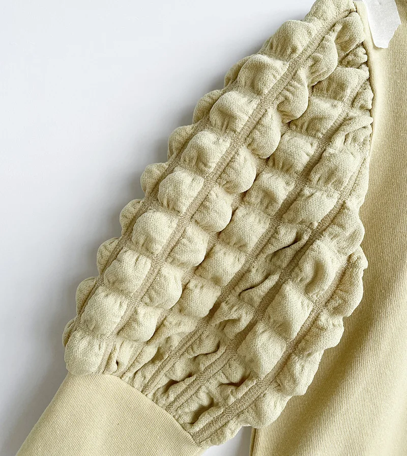 2022 Spring Children's Clothing Puff-sleeved Girls' Bottoming Shirt Foreign-style Cotton Long-sleeved Children's T-shirt