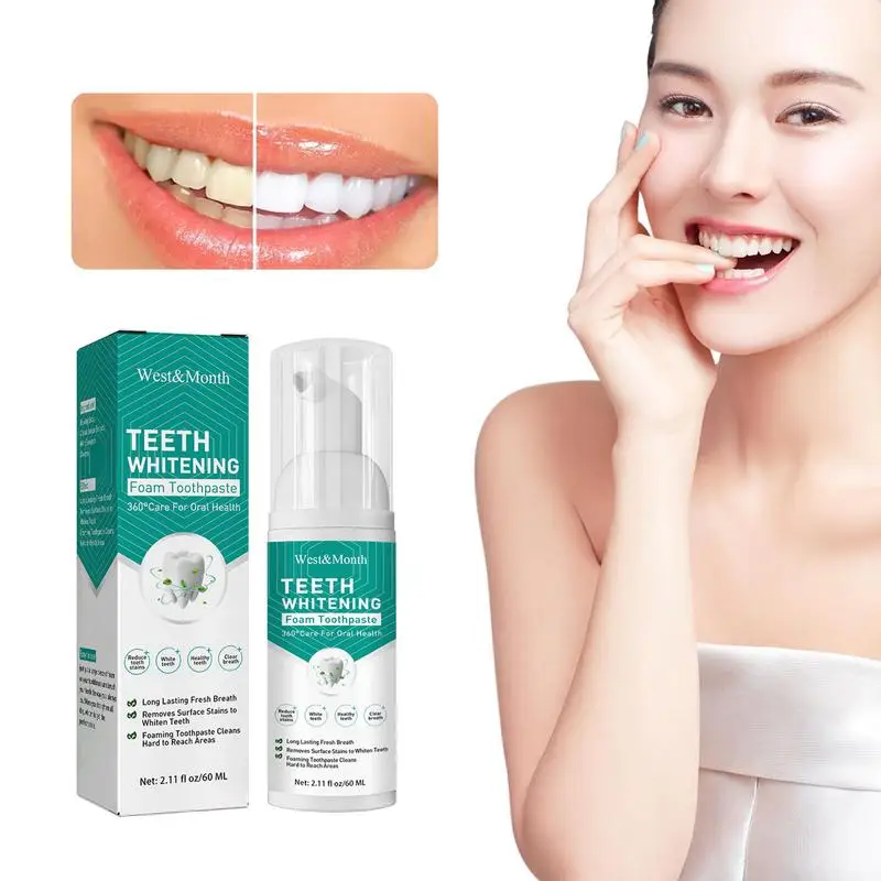 

60ml Foam Toothpaste For Teeth Whitening Restoration Gentle Whitening Toothpaste For Sensitive Teeth Safe And Effective