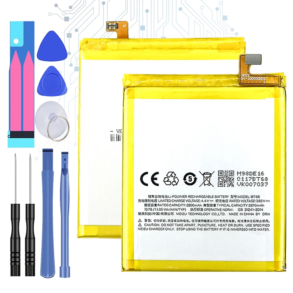 

For MEIZU M3S BT 15 Battery Replacement High Quality 3020mAh Battery Parts For MEIZU M 3S M3 S BT15 Smart Phone with Free Tools