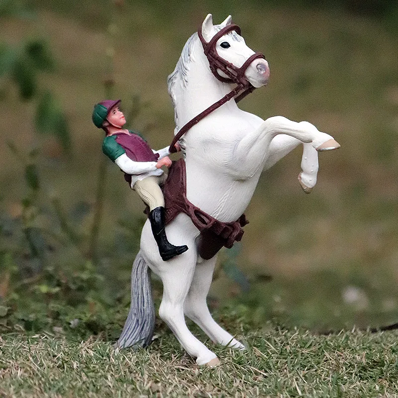 Экшн-фигурки Oenux Wild Steed Clydesdale фигурки животных ферма стабильный гонщик наездник