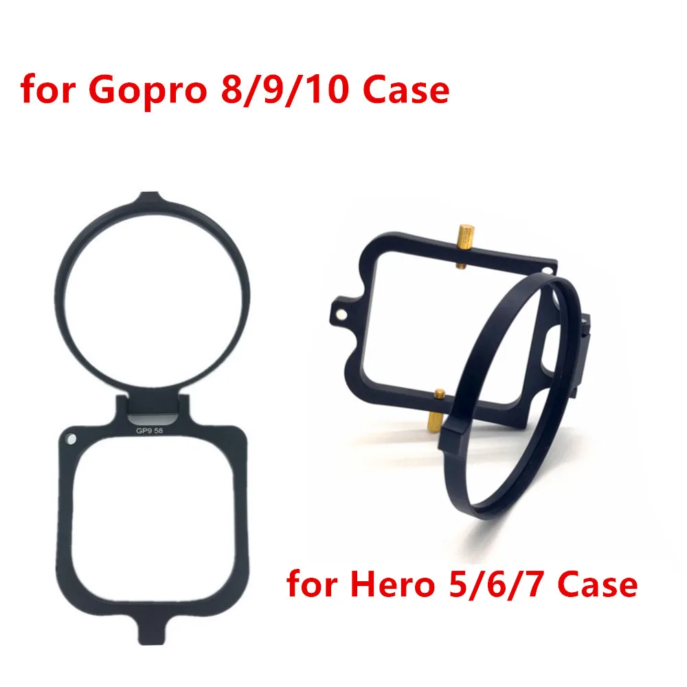 

58mm Flip Lens Filter Adapter Cover for Housing Case of GoPro Hero 5 6 7 8 9 10 Black Hero5 Gopro5 for CPL UV Color Filters 58mm
