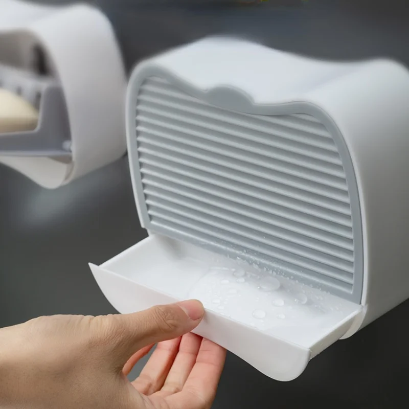 

Bathroom Soap Box Soap Sink Dish Paste Wall Mounted Soap Holder Toilet Storage Rack Punch-free Detachable Storage Disk