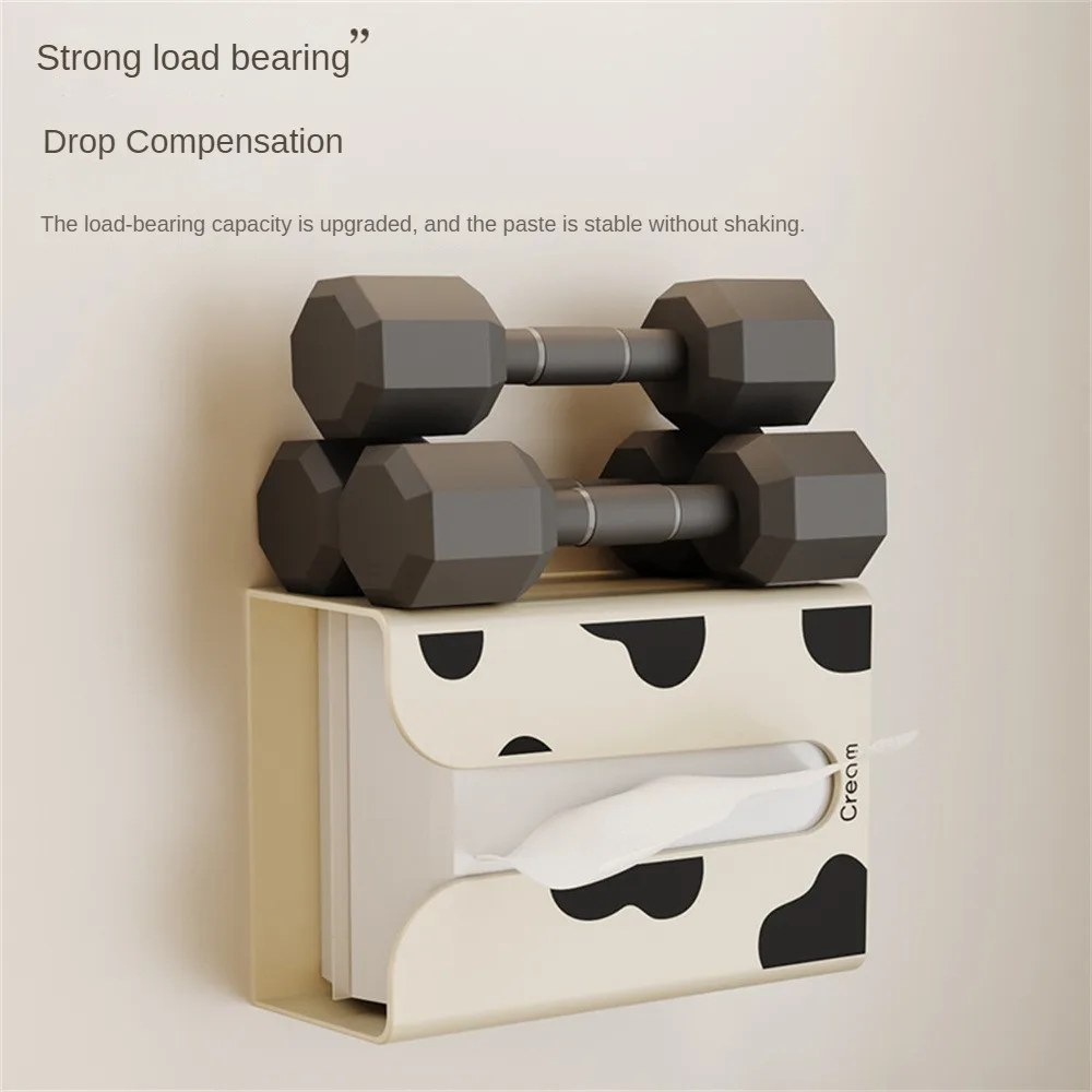 

Wall Hanging Tissue Box Cow Tissue Box Suction Box Washcloth Storage Box Household Ins Paper Suction Box Bathroom Tool