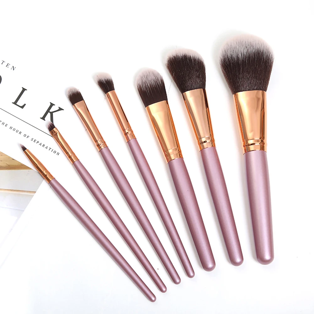 7Pcs,Soft Fluffy Makeup Brushes Sets for Cosmetics Foundation Blush Powder Eyeshadow Kabuki Blending Beauty Tools Kits,Women