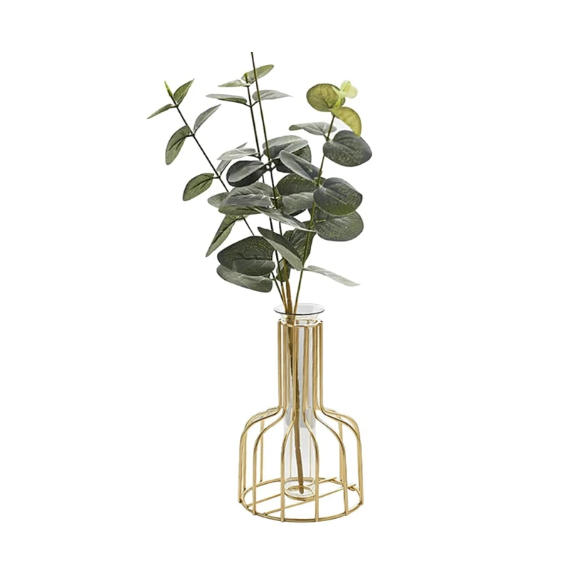 

Стеклянная тестовая трубка, вазы для цветов с металлической стойкой, подставка для растений, держатель для цветов, гидропоника, ваза для рас...