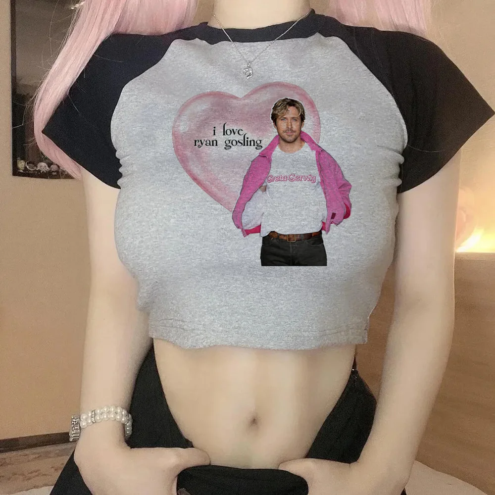 Кроп-топ Райан Гослинг yk2 трапециевидный женский сказочный кавайный винтажный