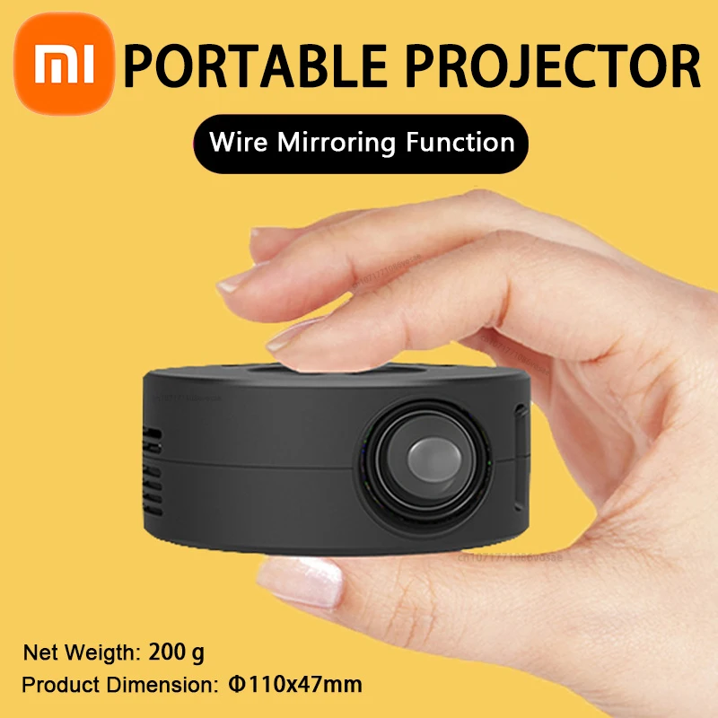 

Xiaomi LED мобильный видео мини-проектор домашний кинотеатр медиаплеер подарок для детей кинотеатр проводной проектор с одинаковым экраном для...