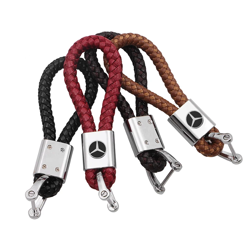 1 шт. металлическая плетеная веревка автомобильный брелок для ключей Mercedes Benz A B C E