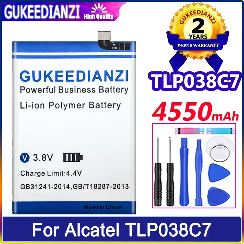 Сменный аккумулятор GUKEEDIANZI TLP038C7 4550 мАч для Alcatel One Touch