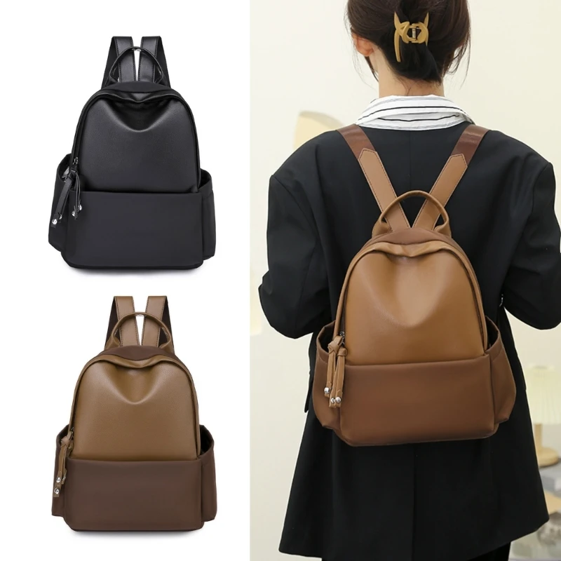 

Женский рюкзак из искусственной кожи, вместительная школьная сумка для книг для студенток и девушек, повседневный дорожный ранец для ноутбука с зонтиком для колледжа