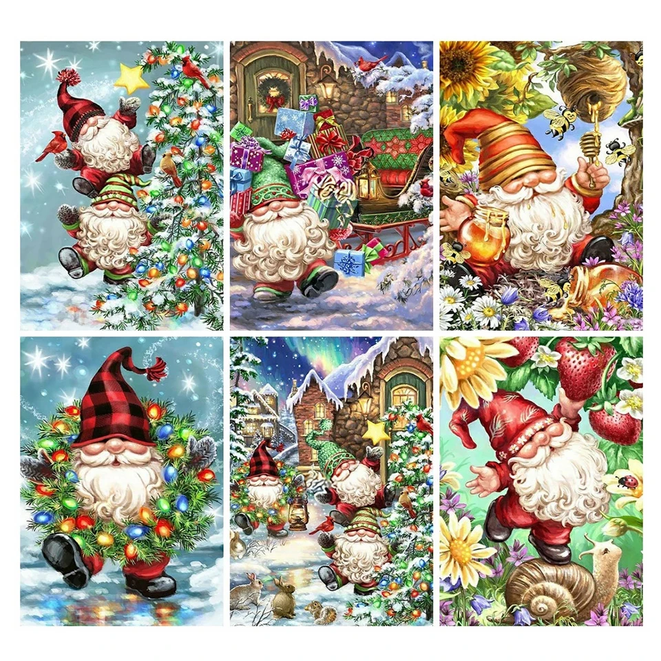 

5D Diamond Painting Cross Stitch Cute Santa Claus Full Square diamond Mosaic Cartoon Diamond Pictures Embroidery Christmas Decor