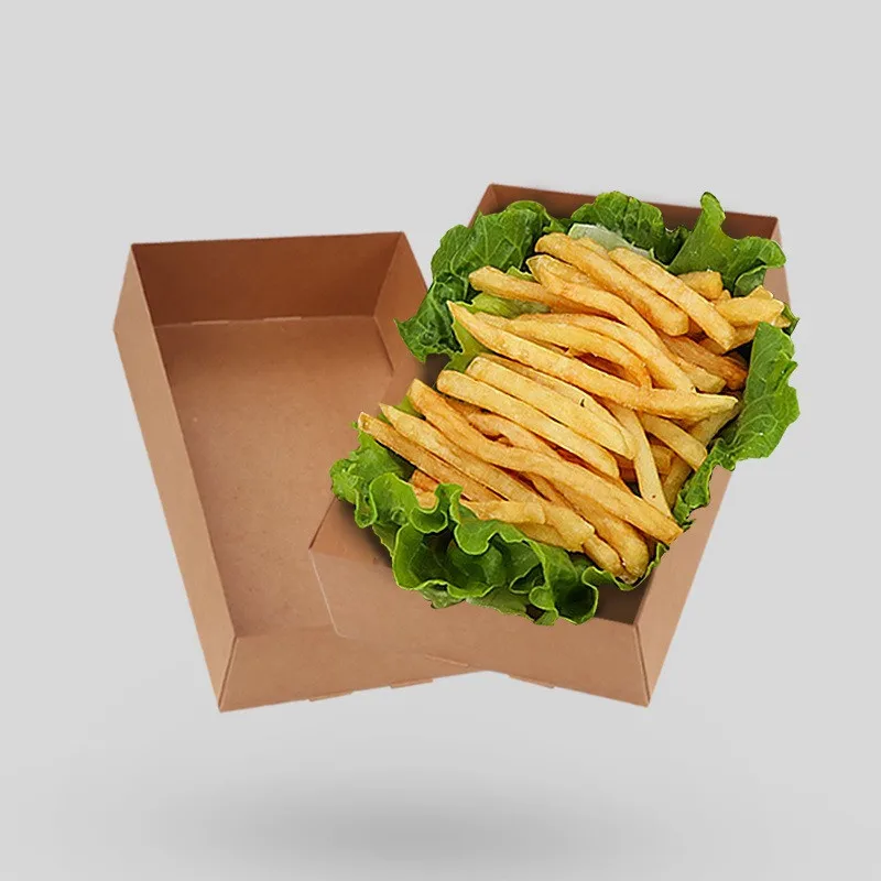 10 шт. одноразовые складные коробки из крафт-бумаги