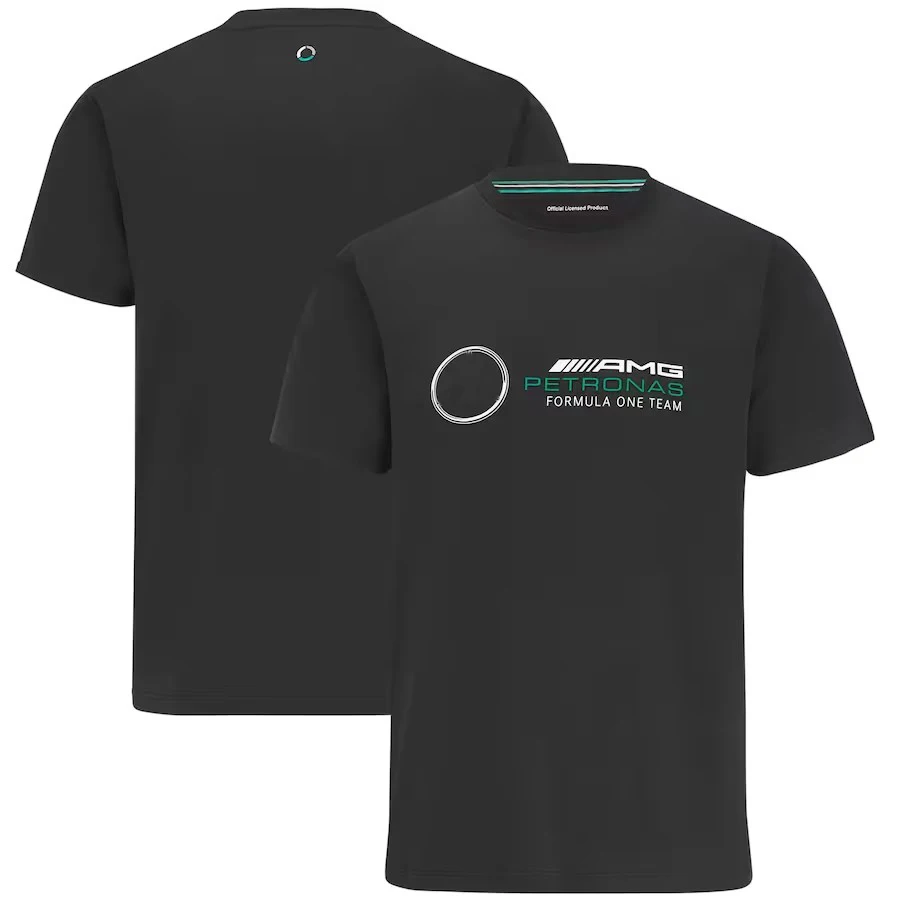 

2023 New Summer F1 Racing Black Gold Classic Team Racer The Same Type Of Short Sleeved Men And Women large Size T-shirt