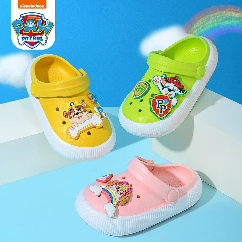 

Paw Patrol Shoes Anime Figure Chase Crocs Slippers for Kids Creative Cartoon Outdoor Beach Hole Shoes Children Birthday Gifts