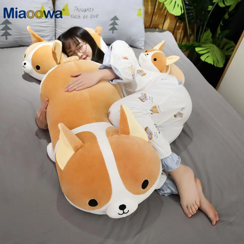 40-80cm Giant Size Cute Corgi Dog Plush Toys Stuffed Animal Puppy Pillow Soft Lovely Doll Kawaii Christmas Gift for Kids |