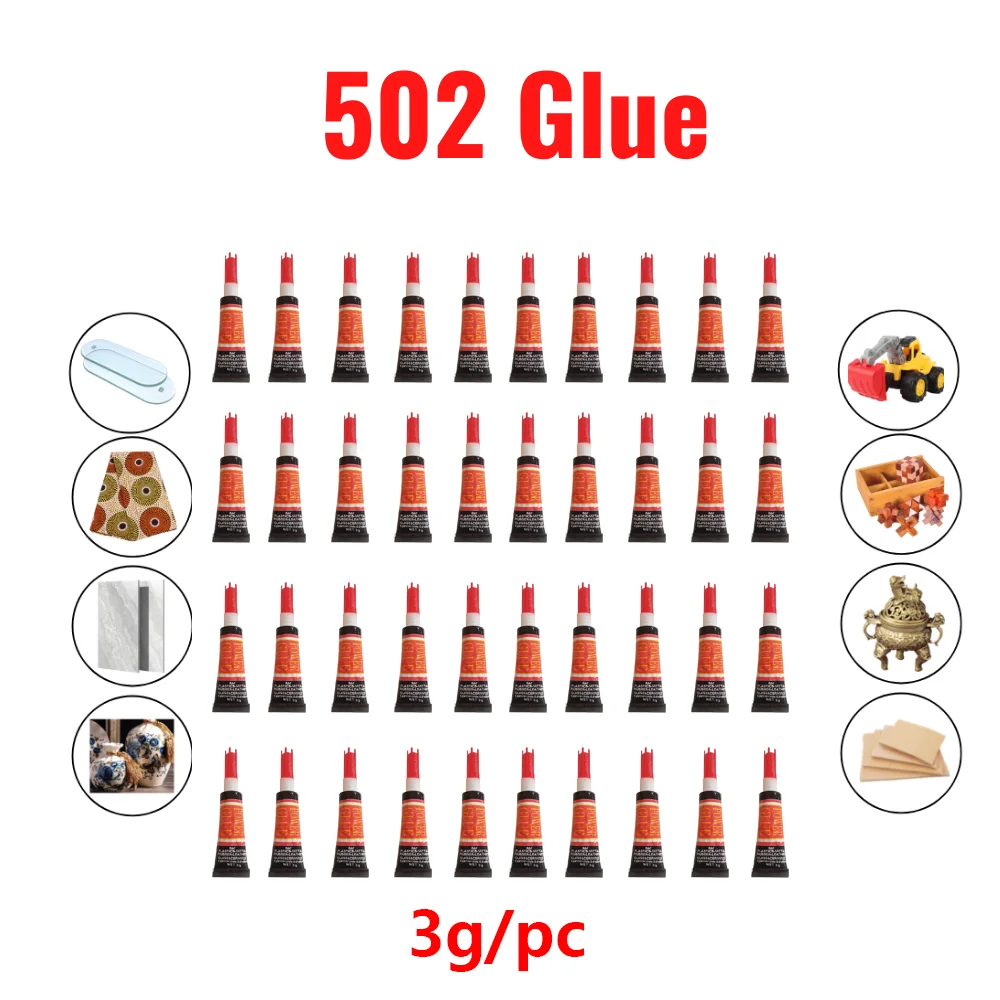 10/20/50 шт. канцелярские товары магазин ногтей 502 мгновенный сильный клей супер Жидкий Универсальный ремонт обуви цианоакрилатный клей 1 г/шт.