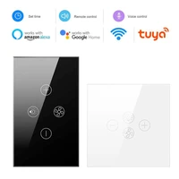 tuya smart wifi ceiling fan lamp switch wall switch euus switch app remote control timing switch work with alexa google home