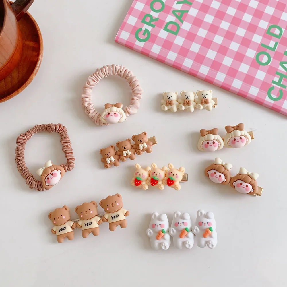 

Hair Clips for Girls Kawaii Bear Rabbit Hairpins Women Korean Hair Accessories Barrettes Fashion Hair Ties New Year Gifts 2022