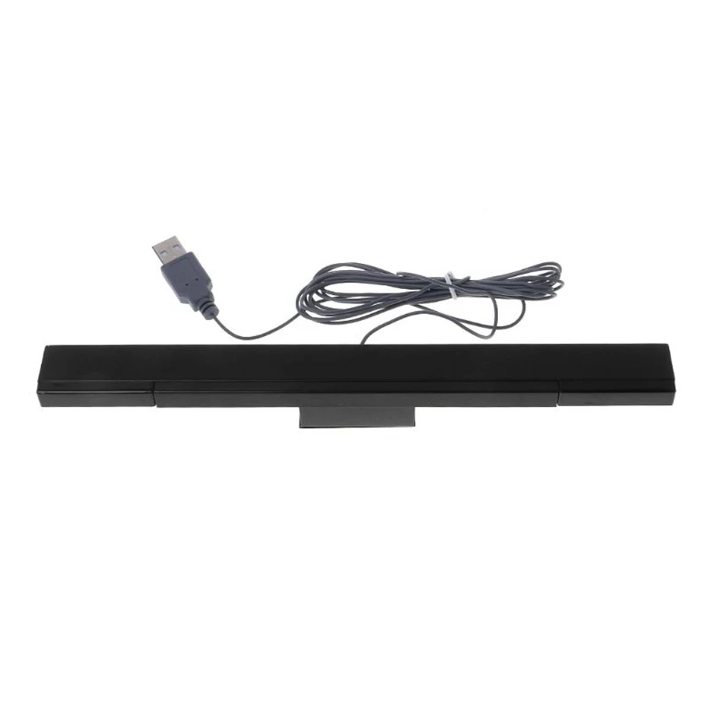 

Проводной USB-датчик для WII, сменный инфракрасный датчик движения, приемник сигнала для Wii с подставкой, черный