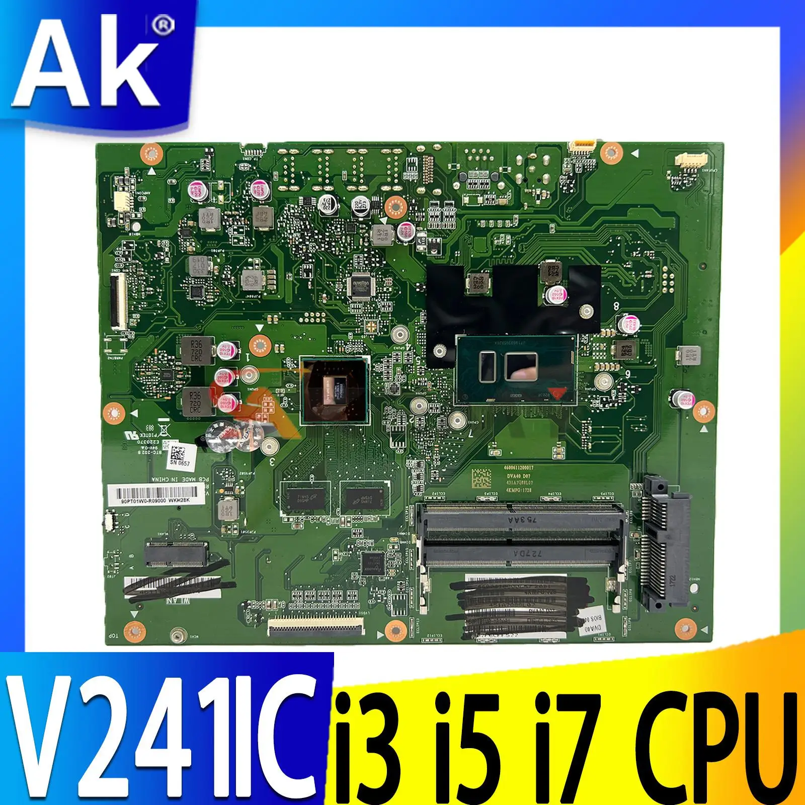 

V241IC Motherboard For Asus V241I V241IC Mainboard All-in-one Machine With 4405U 4415U I3 I5 I7 CPU 930MX UMA 100% Tested OK