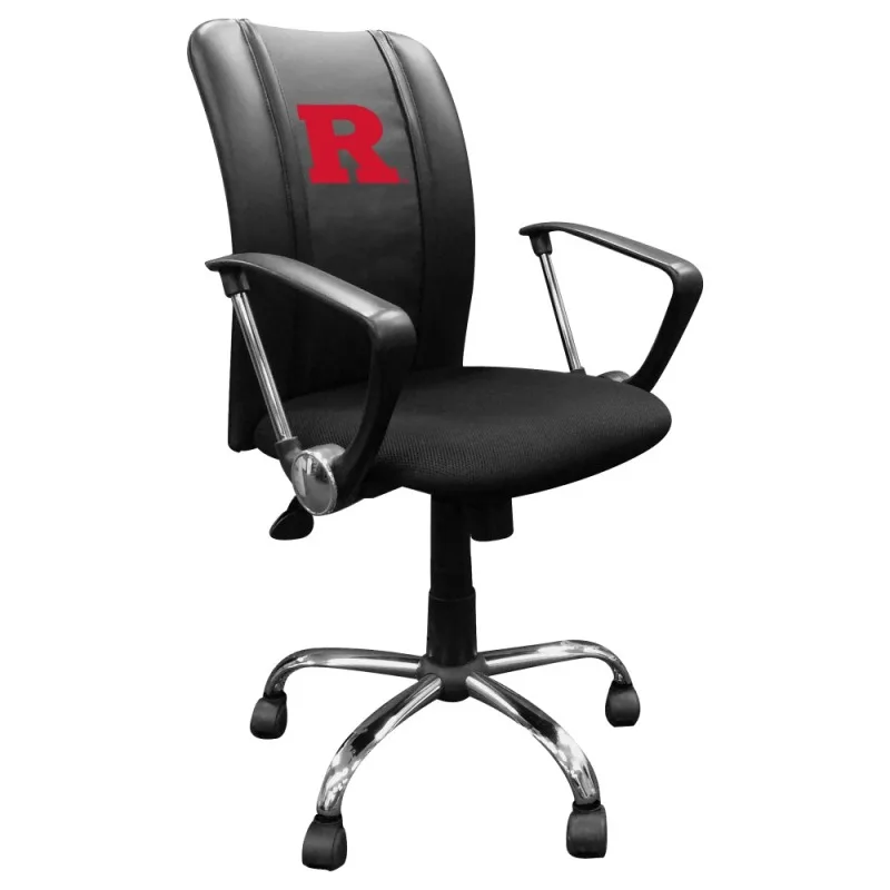 

Rutgers Scarlet Knights Red R Logo Curve Task Chair with Zipper System