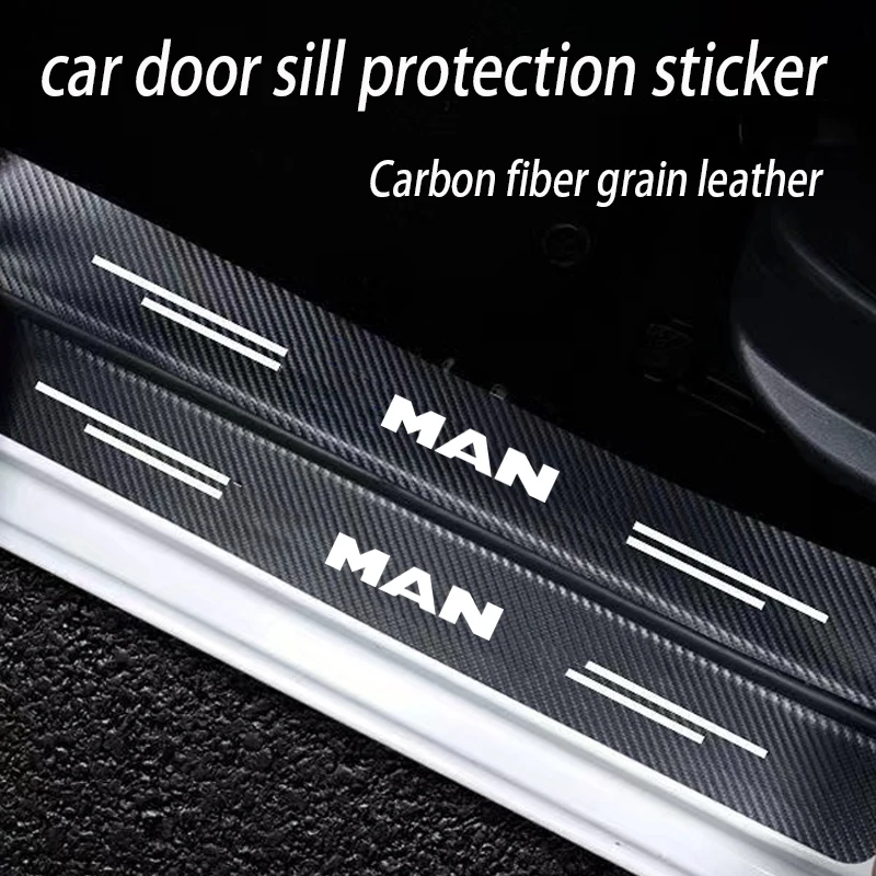 

Car door side pedal decoration sticker Car Door Sill Sticker exterior cover trim For MAN TGX TGM TGA TGS TGE Far Fashion