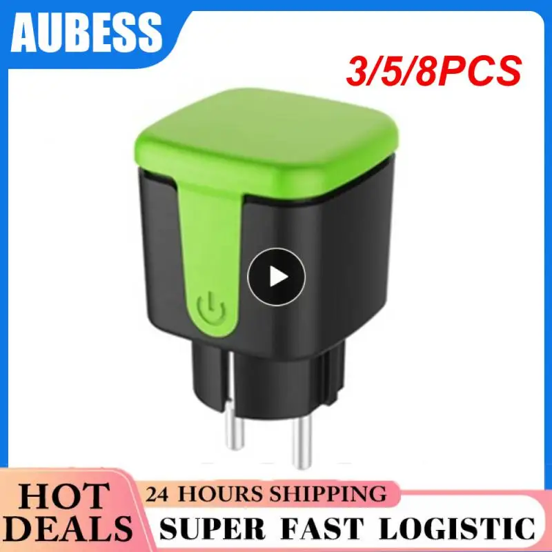 

3/5/8PCS 16a Tuya Wifi With Alexa Google Home Smart Wifi Plug Smart Plug Socket Timing Function Work Remote Control