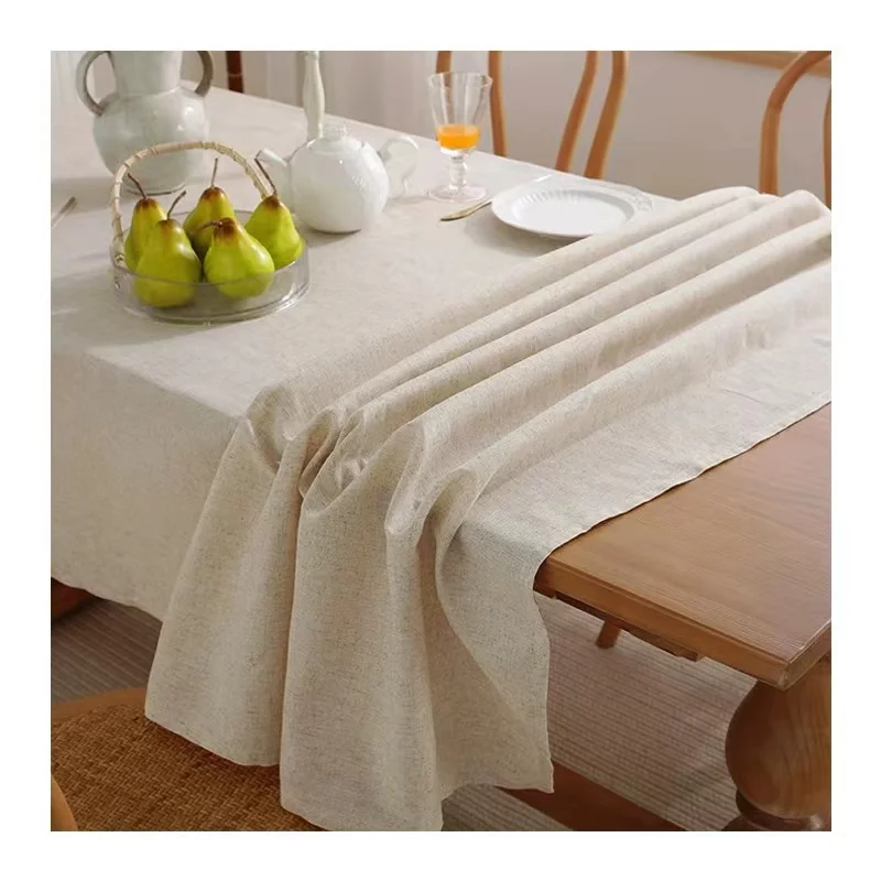 Linen Cotton Washable Tablecloth for Wedding Home Party Dini