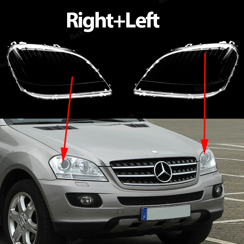 

Для Mercedes-Benz ML Class W164 ML400 ML450 ML350 ML320 предварительно фейслинг 05-08 прозрачный корпус передних фар, стеклянная крышка