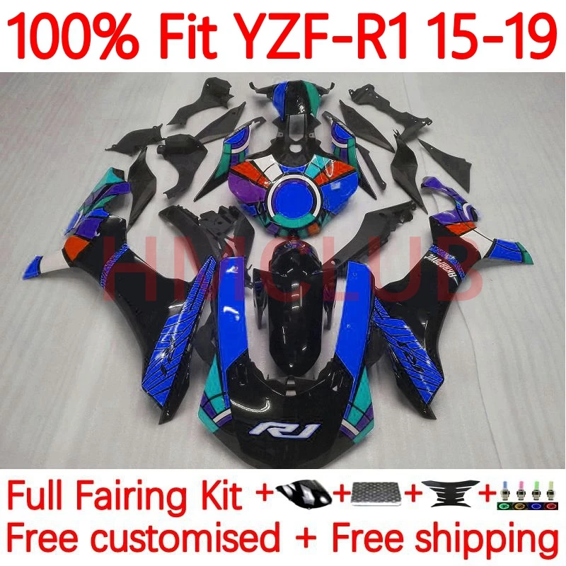 

Injection For YAMAHA YZF-R1 YZF 1000 R1 R 1 YZFR1 2015 2016 2017 2018 2019 YZF1000 15 16 17 18 19 Fairings 29No.44 glossy blue