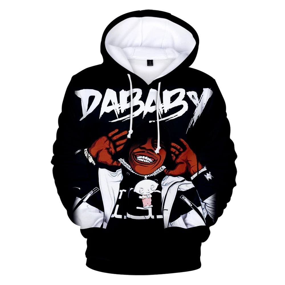 Забавные толстовки для отдыха с рисунком раппера Dababy мужчин и женщин толстовка