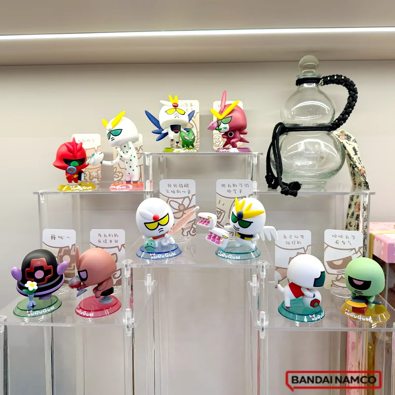 Фото В наличии YuRuGun Официальная оригинальная слепая коробка Bandai QMSV Вторая круглая милая абстрактная кукла GUN DA Модель Орнамент Коллекционная игрушка №1