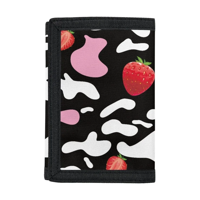 

Cartoon Cow Cattle Trifold Casual Wallet for Male Men Women Young Novelty Money Bag Purse Zipped Coin ID Card Holder Pocket Kid