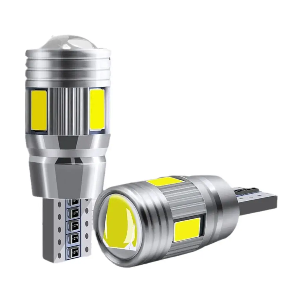 

2x Автомобильная светодиодная лампа 5W5 T10 W5W Светодиодный сигнальный свет 12 В 6000 К Автоматический клин Боковые фонари заднего хода 5630 6SMD Синий Без ошибок